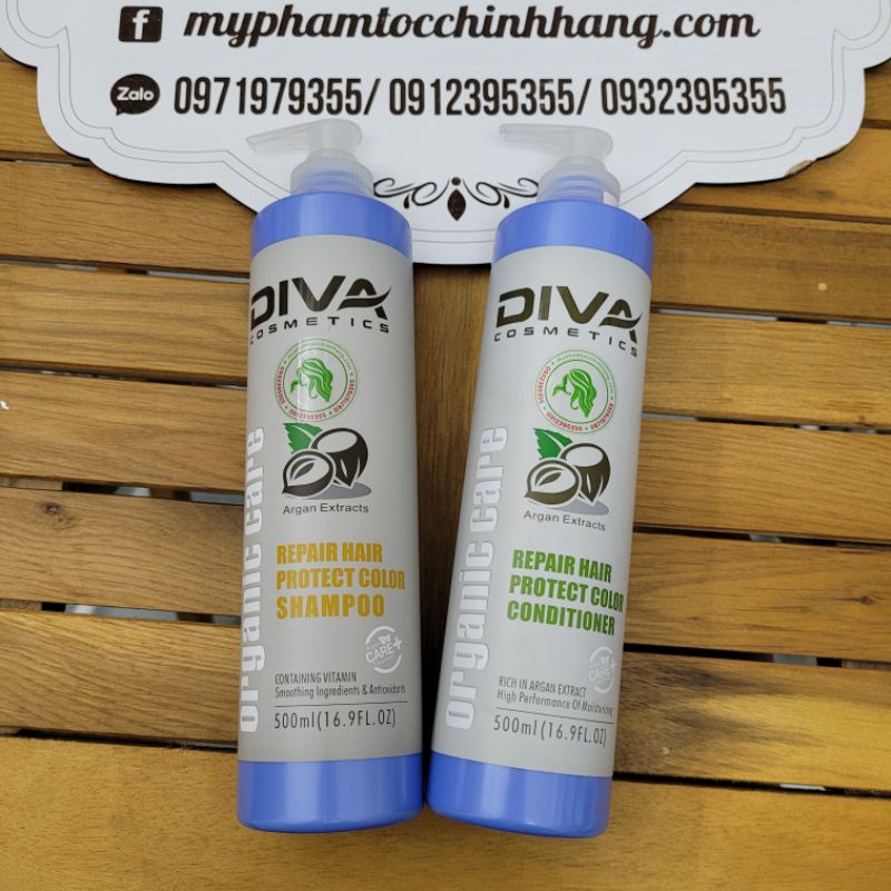 DẦU GỘI XẢ DIVA PHỤC HỒI VÀ BẢO VỆ MÀU NHUỘM 500ml - 750ML (MẪU MỚI NHẤT)