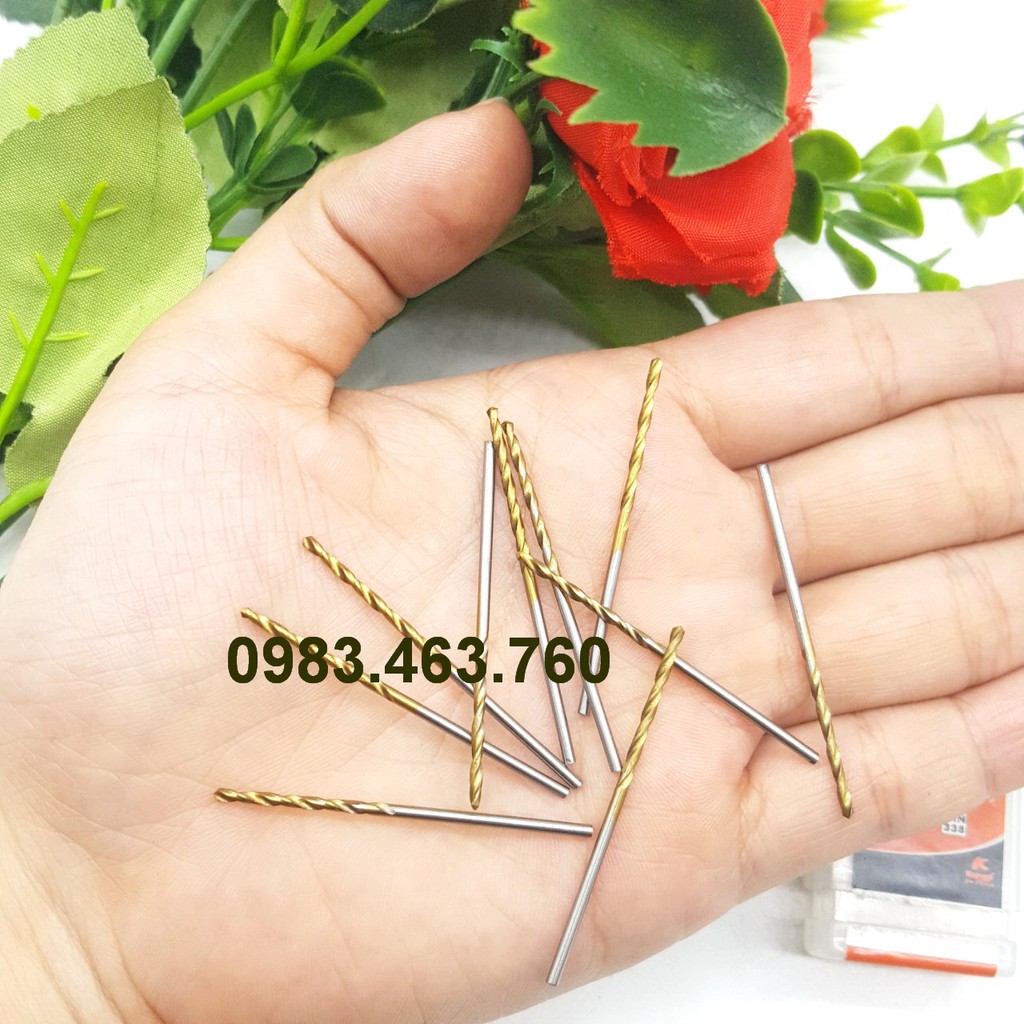 BỘ 10 MŨI KHOAN SẮT  INOX KAPUSI VÀNG 1, 5LY CAO CẤP