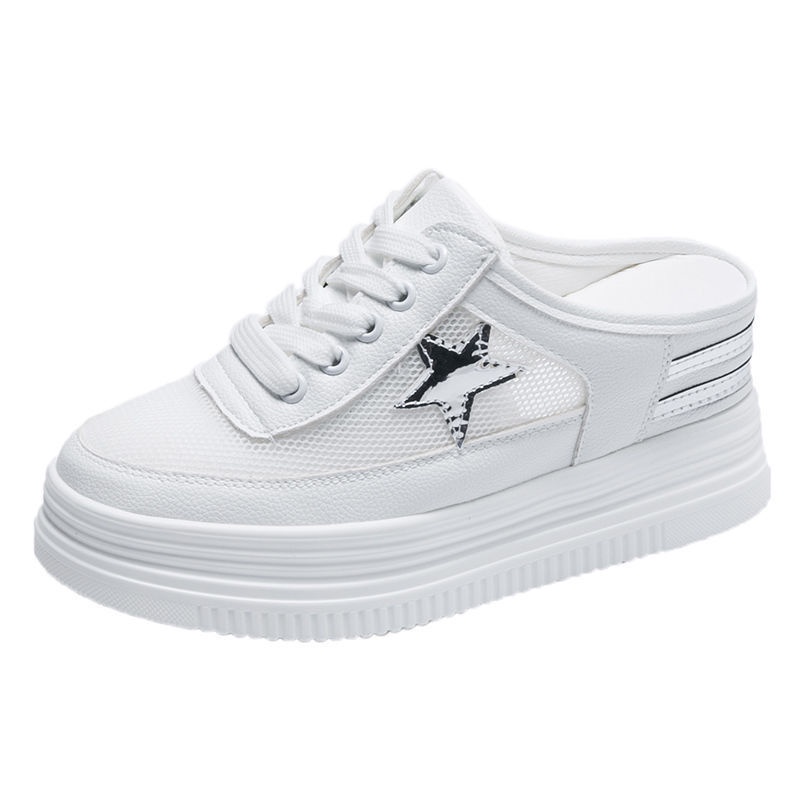 Giày Lười Đế Dày Phối Lưới Thoáng Khí Cho Nữ