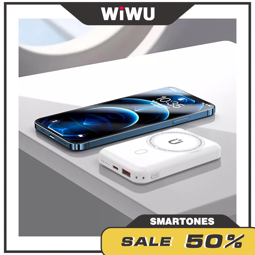 Pin dự phòng Wiwu Snap Cube 10.000mAh sạc nhanh Magsafe 15W , PD 20W , USB A 22.5W cho iPhone 12 và iPhone 13