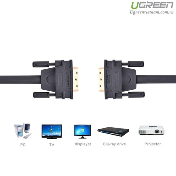 Cáp DVI to DVI 24 + 1 dài 3m Cao cấp Chính hãng Ugreen 11607 | BigBuy360 - bigbuy360.vn