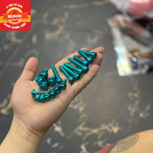 Bộ Ốc Lốc Máy Và Pô E Titan GR5 Cho Xe Vario Chuẩn Xịn