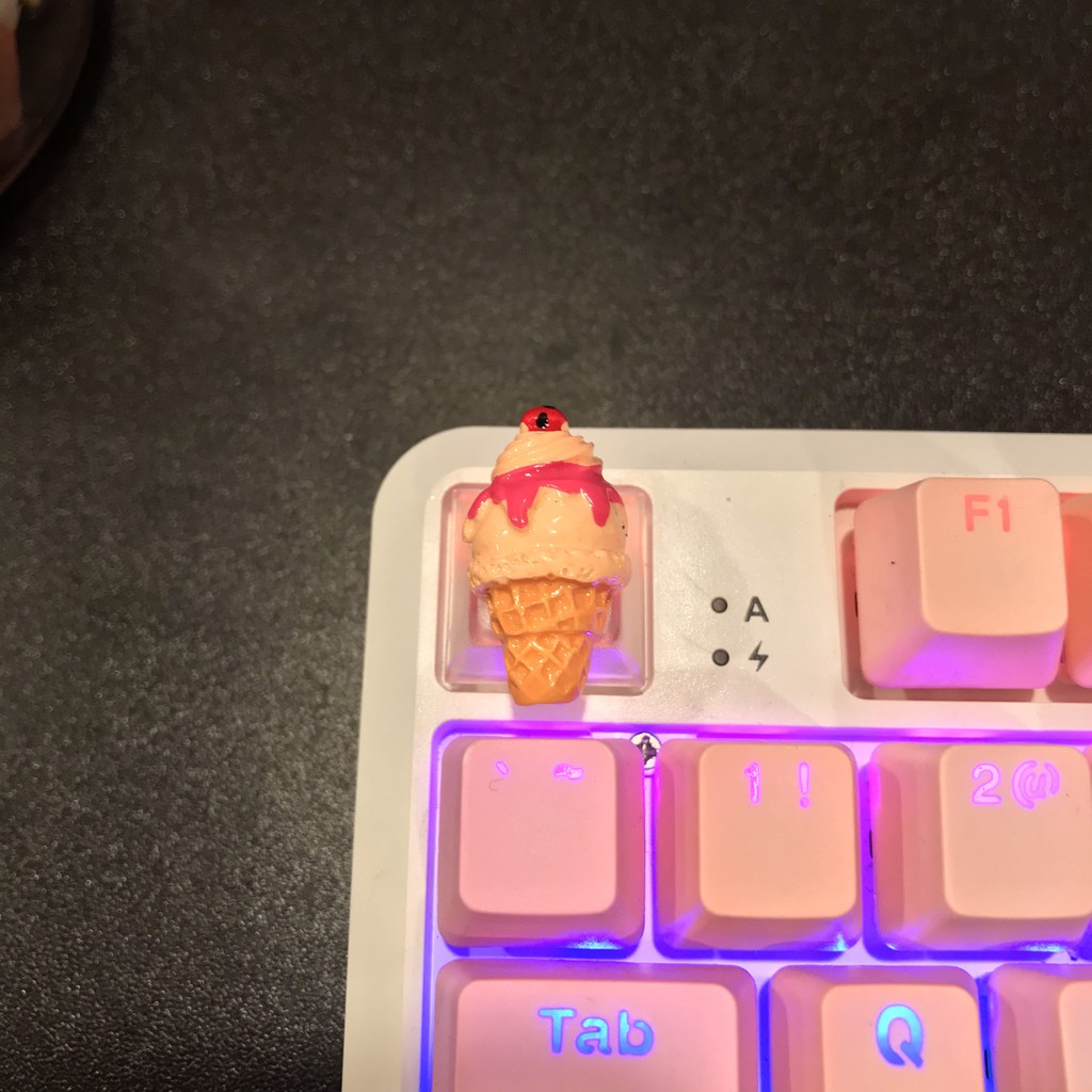 Keycap que kem xuyên led 🍦🍧 keycaps ice cream trang trí bàn phím cơ gaming