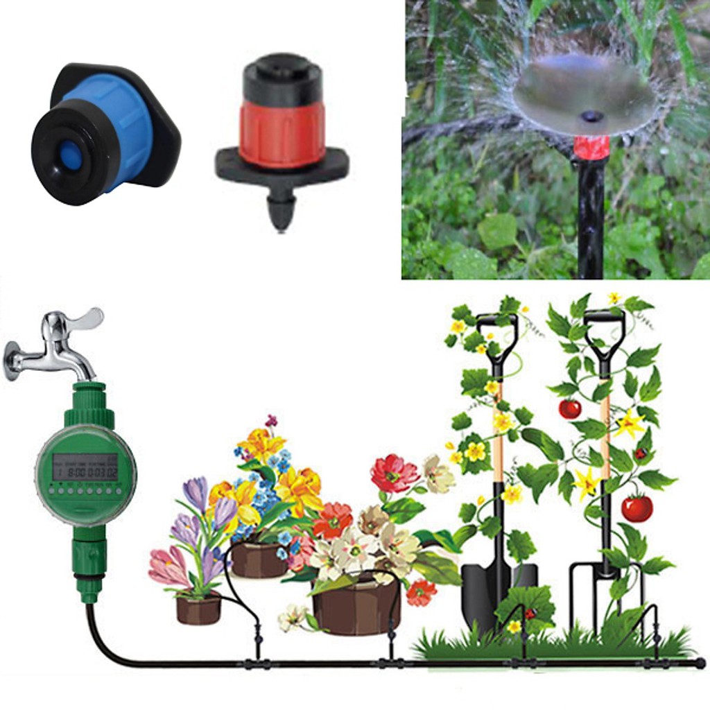 Hệ thống tưới tự động 20 chậu và đầy đủ phụ kiện kèm van nước hẹn giờ