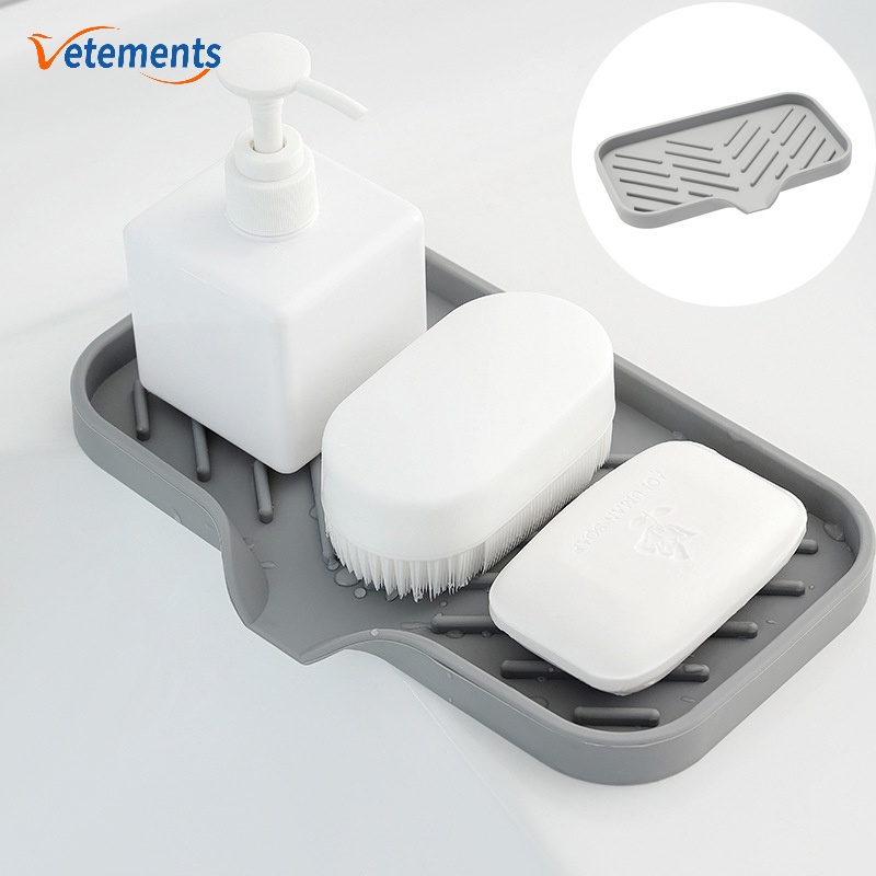 1 Tấm Lọc Nước Bằng Silicon Mềm Chống Bẩn Sắp Xếp Gọn Gàng Cho Bồn Rửa Nhà Bếp Nhà Tắm