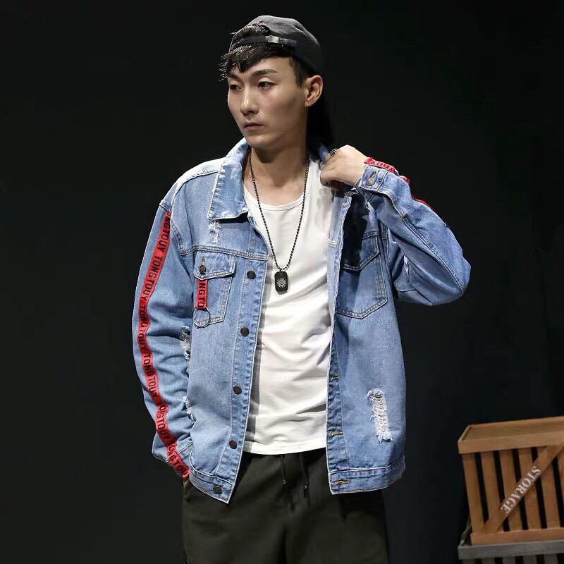 [HÀNG HOT] Áo Khoác Jean Nam UNISEX Ảnh Thật From Rộng Chất Jean Xịn Siêu Cute Phong Cách Hàn Quốc, Áo Khoác Bò