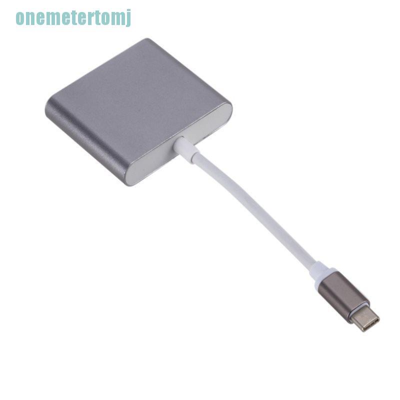 【ter】Portable Type C to USB-C HDMI USB 3.0 Converter Adapter Cable 3 in 1 Hub