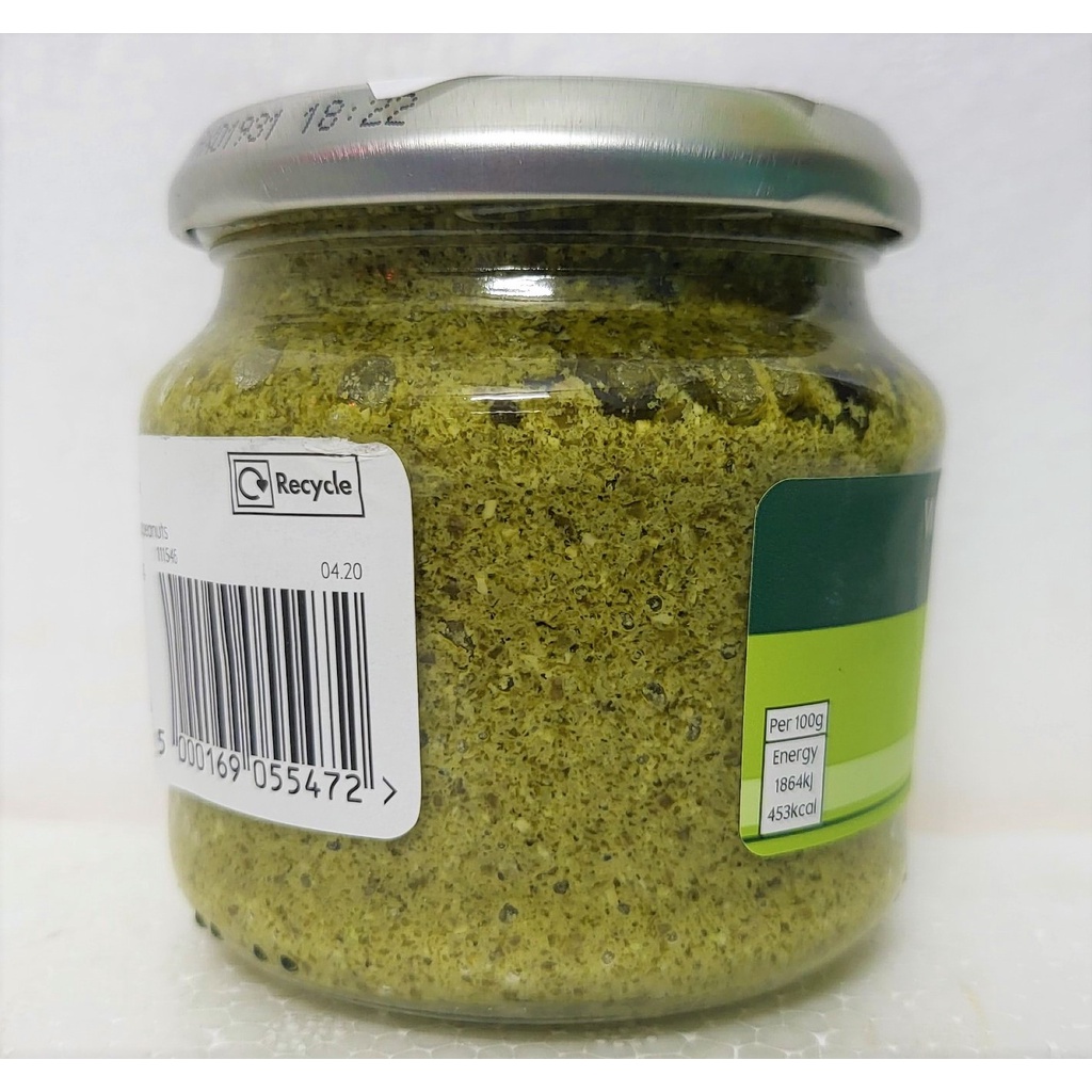 (EXP-Hạn SD 31/7/2023) [Lọ 190g] XỐT PESTO HÚNG TÂY XANH [Italia] WAITROSE Basil Pesto Sauce (atp)