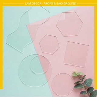 Khối mica mỏng trong suốt trang trí chụp ảnh, decor nhà cửa, cửa hàng mỏng