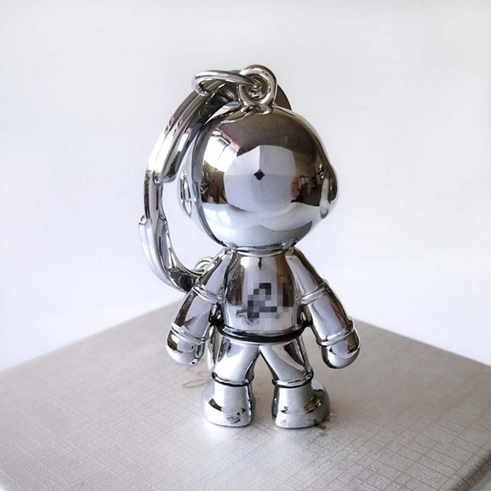 LANFY Giá Đỡ Móc Khóa Xe Hơi Hình Mèo 3D Màu Bạc