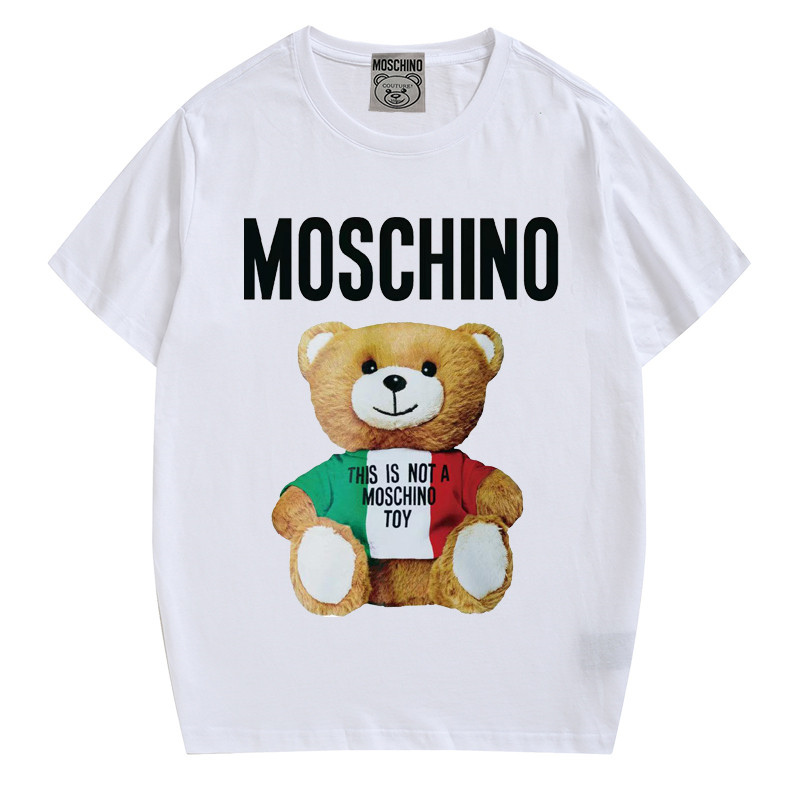 Áo Thun Tay Ngắn Chất Cotton Hoạ Tiết Moschino Unisex 841 #