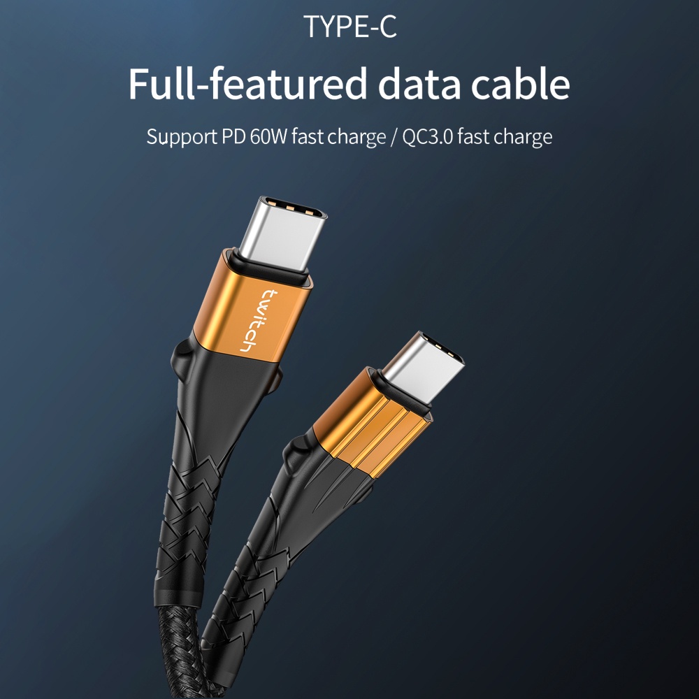 Cáp Sạc 60W PD QC4.0 USB Type C Dài 0.5m / 1m / 2m Tùy Chọn Cho Xiaomi / Samsung