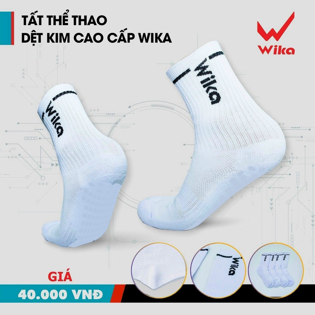 Tất vớ dệt kim chính hãng Wika - dành cho thể thao, bóng đá, bóng chuyền, thời trang, nam nữ. Thương hiệu Nike, Adidas.