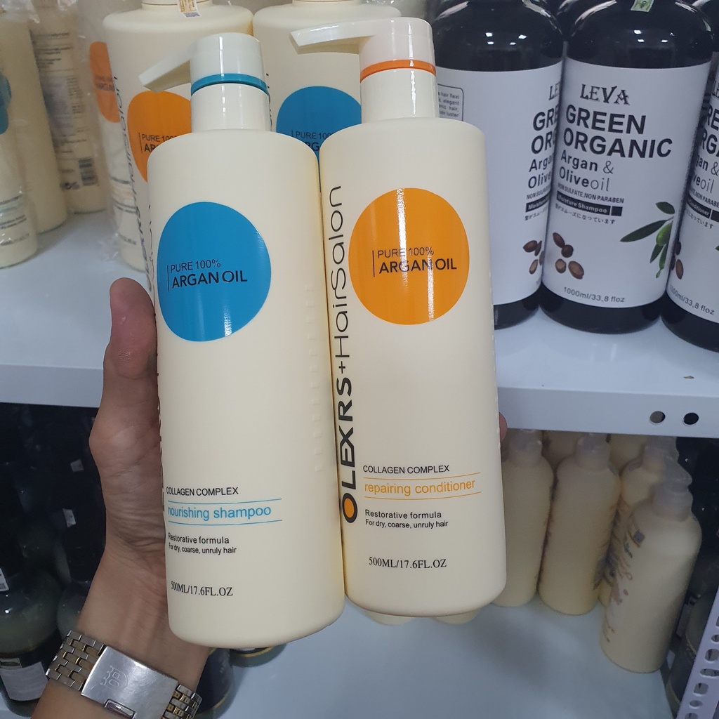 Dầu gội xả Olexrs Hair Salon phục hồi, chống rụng, kích mọc tóc  cặp 500ml - 960mlHàng Hiệu Chính Hãng