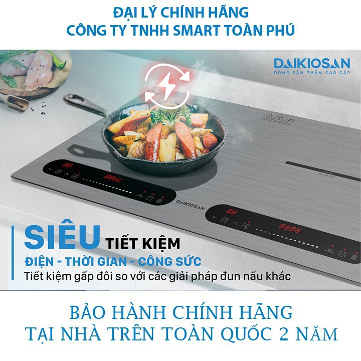 Bếp từ đôi cao cấp chính hãng Daikiosan DKT-200006