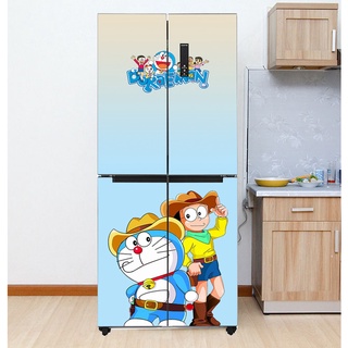 Decal dán tủ lạnh chất liệu cao cấp - Doraemon