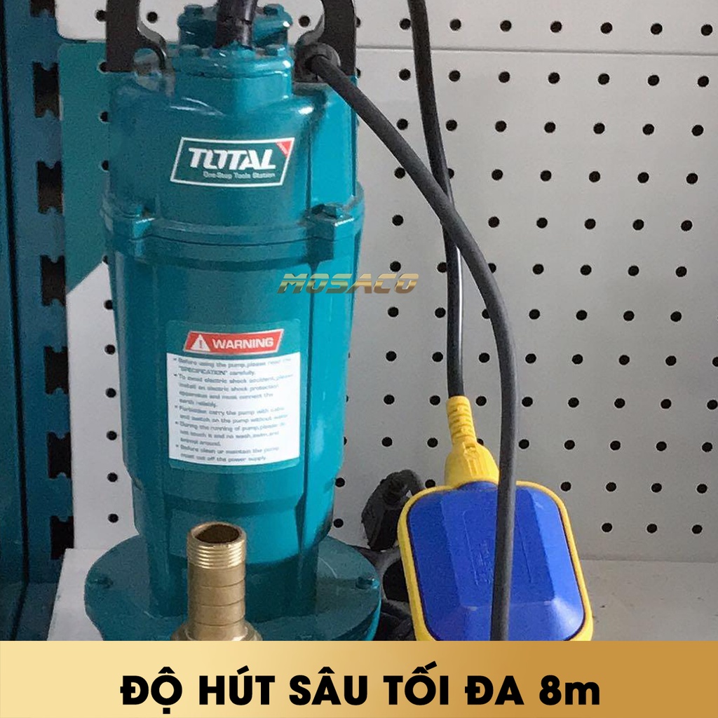 Máy bơm chìm nước sạch TWP63701 370w, kèm công tắc phao. Thiết bị bơm lọc nước, điện áp 220-240V, 50Hz- MOSACO