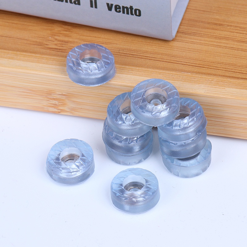 Bộ 10 miếng cao su lót chân bàn ghế màu trắng trong  - Miếng đệm