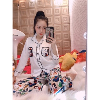 BỘ LỤA SATIN BẠCH TUYẾT 👰🏻 TAY DÀI QUẦN DÀI