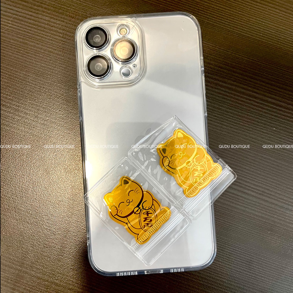 Mèo Thần Tài Vẫy Tay Phát Tài Phát Lộc May Mắn Sticker Dán Qudu