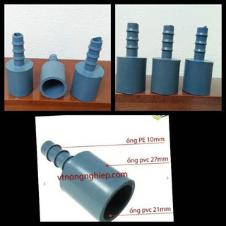 cút nối ống nước 21-27- đuôi 10, 12 ly