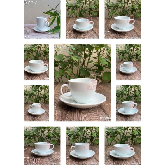 Ly tách uống cà phê Cappuccino & Espresso men trắng gốm sứ Bát Tràng