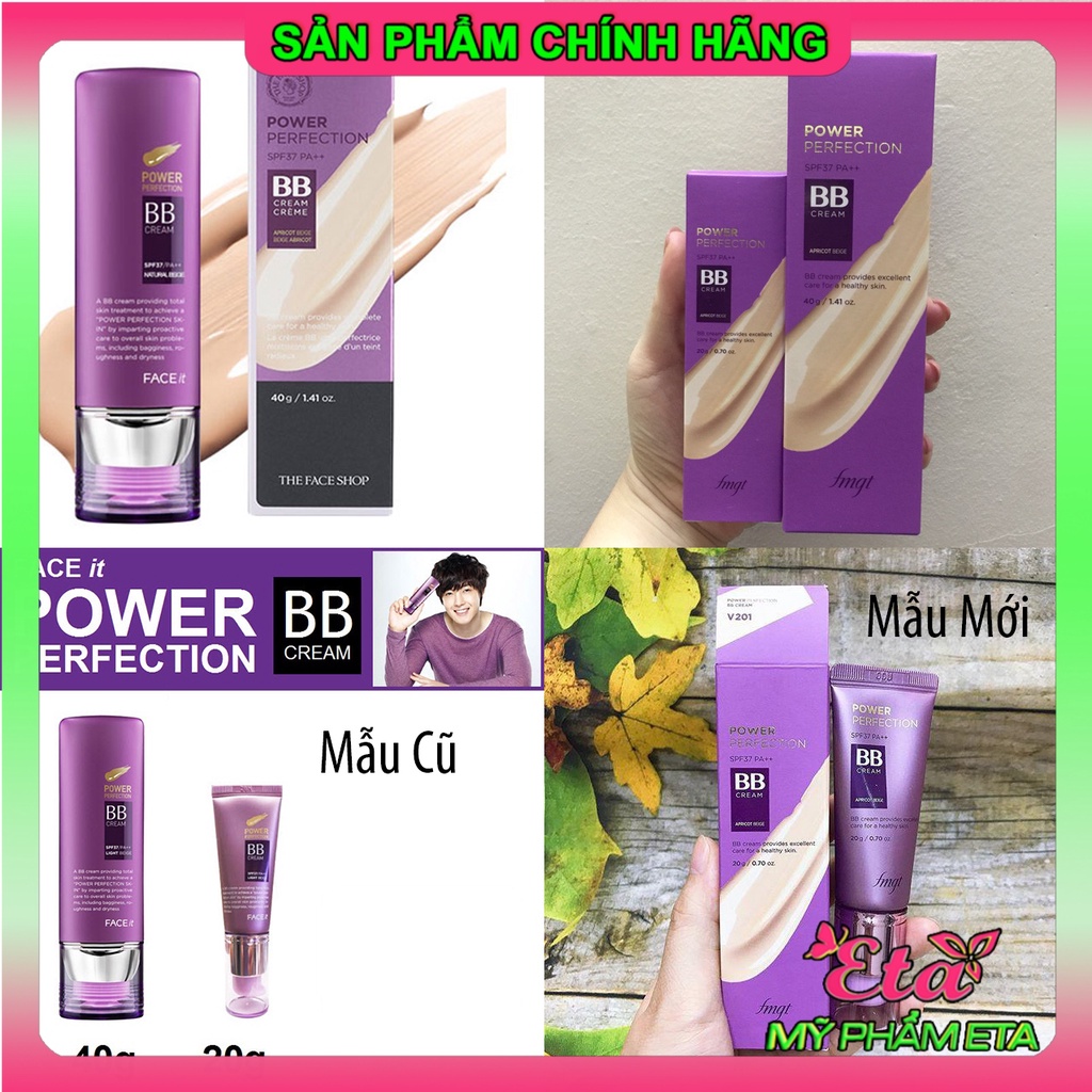 Kem nền đa năng THE FACE SHOP BB Cream Face it Power Perfection BB độ che phủ cao TFS fmgt 20-40g