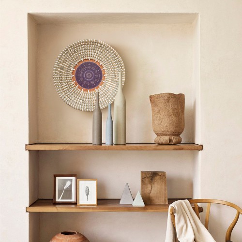 Đĩa cói trang trí chất liệu mây cói mềm tự nhiên trang trí tường, đựng rau củ.