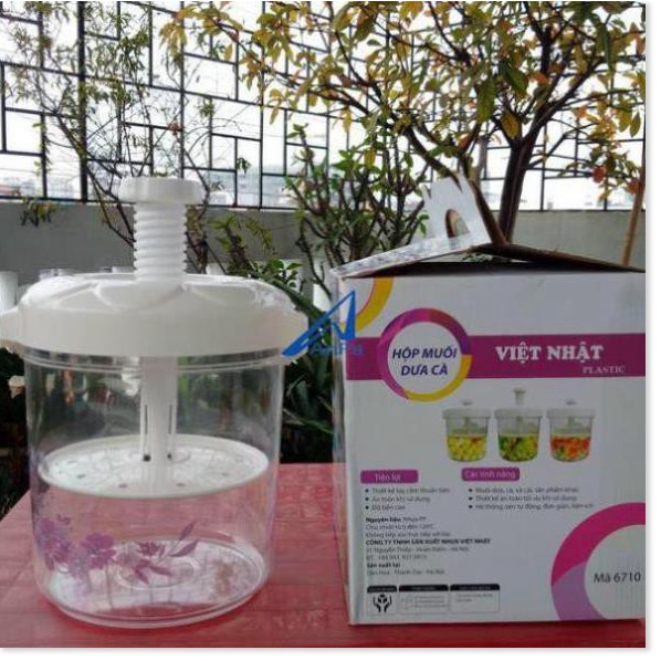 Hộp muối dưa, cà An toàn  nhựa Việt Nhật cao cấp đường kính 22cm, cao 20cm. Bữa ăn ngon hơn với dưa,cà tự làm