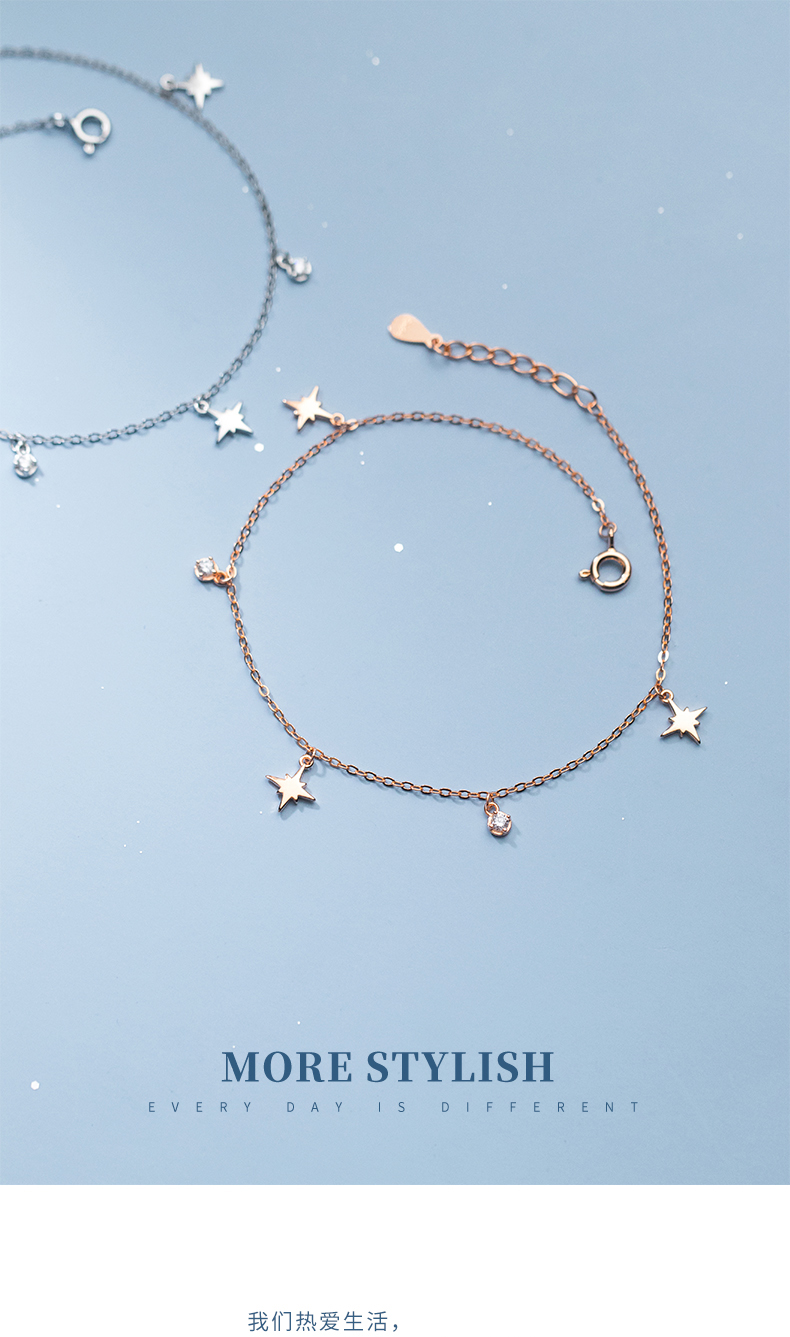 Lắc Chân Mạ Bạc 925 Hình Ngôi Sao Đơn Giản Phong Cách Hàn Quốc | BigBuy360 - bigbuy360.vn