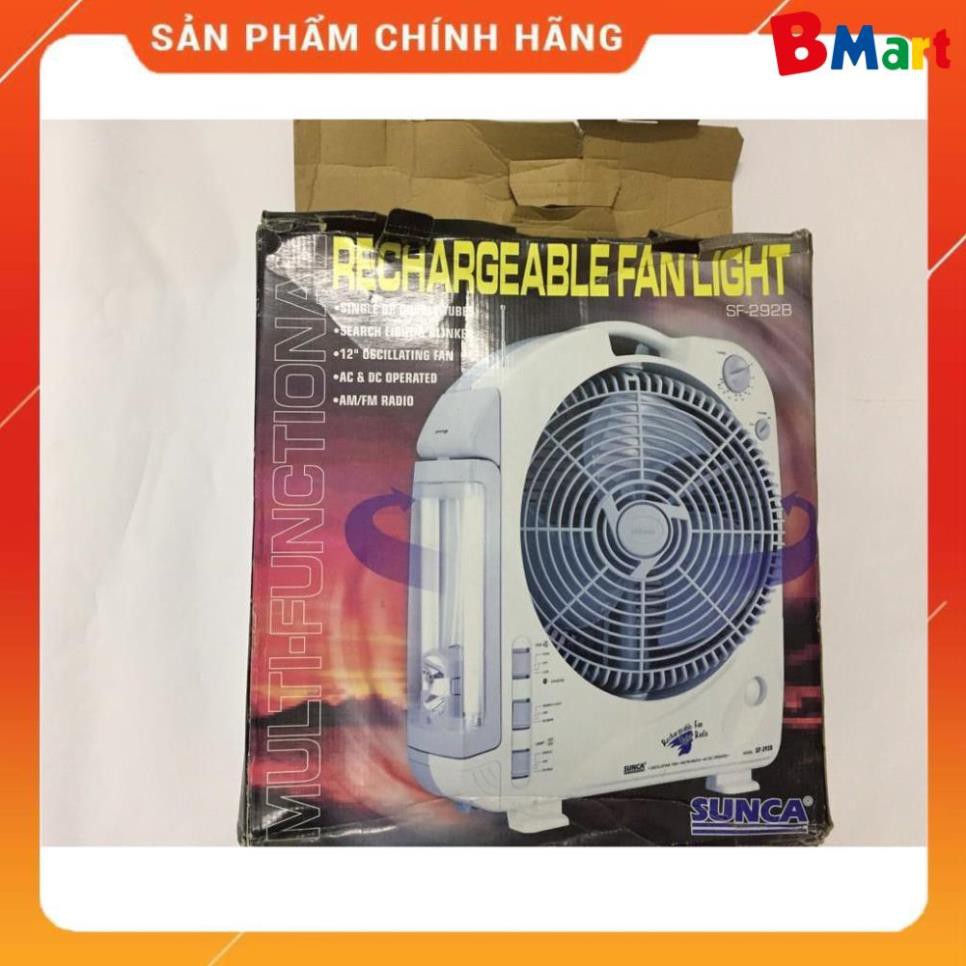 [FreeShip] Quạt tích điện Sunca SF-299AL 2 ắc quy, Hàng chính hãng - Bảo hành 12 tháng  - BM