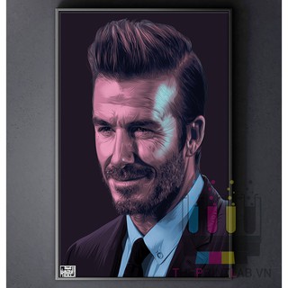 TRANH CANVAS CẦU THỦ BÓNG ĐÁ treo tường in theo yêu cầu - David Beckham