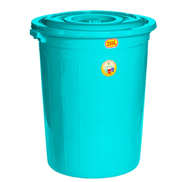 Thùng gạo 220L có nắp 680*680*810 mm Hiệp Thành 308 HI