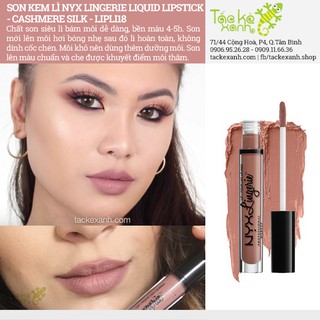 Son Kem Lì NYX Lingerie  - Cashmere Silk LIPLI18 - nâu cam