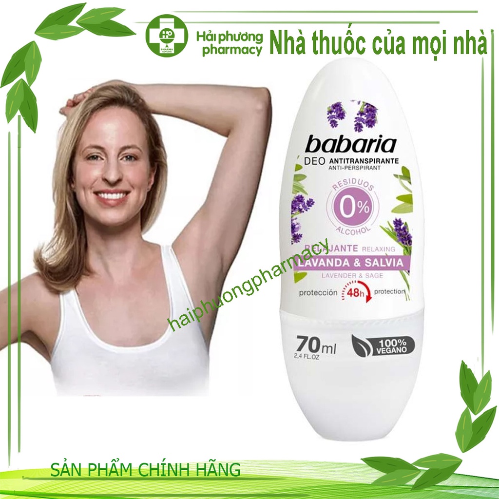 Lăn khử mùi Babaria hương lavanda 70ml (Tây Ban Nha) 70ml