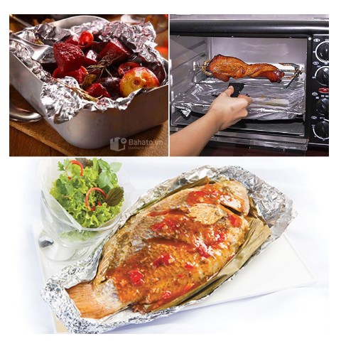 Giấy bạc nướng, bọc thực phẩm  Goodfoil size 30 cm x 7.6m màng nhôm nướng thịt, bảo quản thực phẩm, cá BBQ