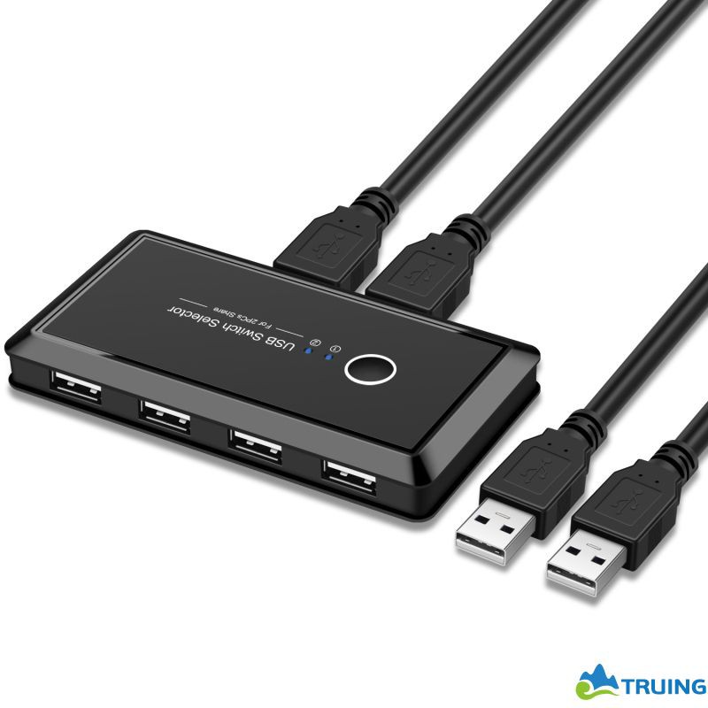 Set 2 Bộ Công Tắc Kvm Usb 3.0 4 Usb 2.0 Cho Máy In Và Chuột Kvm