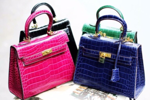 Túi kelly cá sấu