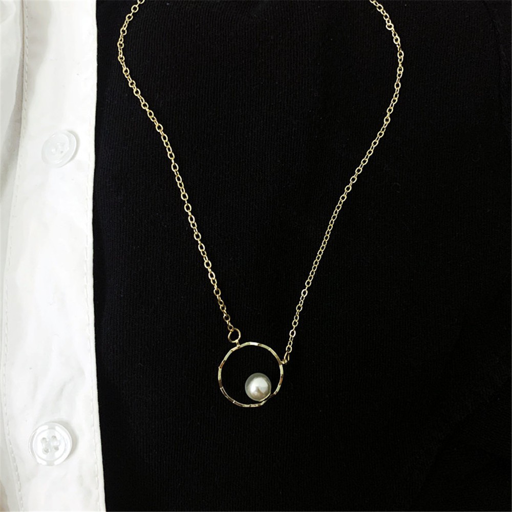 Vòng Cổ Hợp Kim Đính Ngọc Trai Giả Xinh Xắn Dành Cho Nữ