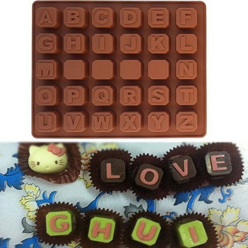 Khuôn Silicon Đổ Socola, Kẹo Dẻo Hình Chữ Cái Con Số Cơ Bản Tự Làm