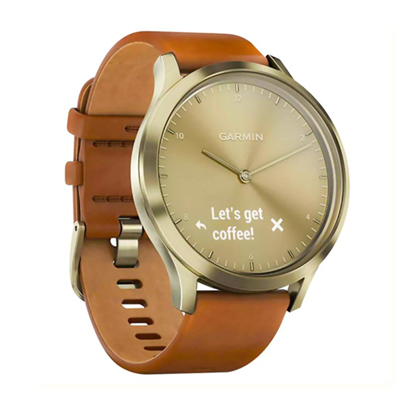 Đồng hồ Nam Garmin Vivomove HR Premium dây da thân kim loại sang trọng