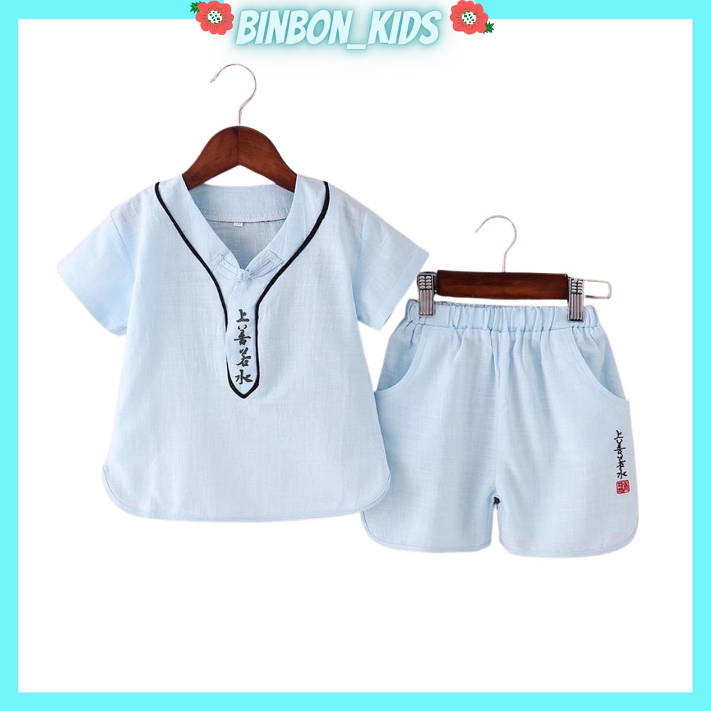 Bộ quần áo trẻ em cộc tay cổ chữ V Cho Bé, Đồ Bộ Cộc Tay cho bé chất đũi siêu mềm cho bé Từ 6-27kg -Trangstore29