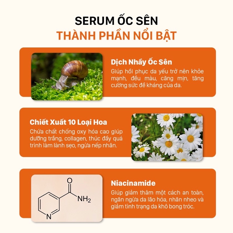 Serum Ốc Sên Perfect Care Narguerite Dưỡng Trắng Tái Tạo Da Và Hồi Phục Da Yếu 20ml