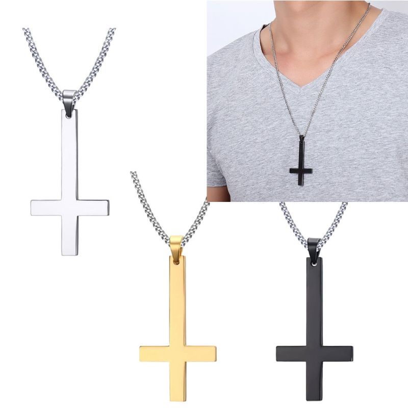 Mặt Dây Chuyền Hình Thánh Giá Bằng Thép Không Gỉ