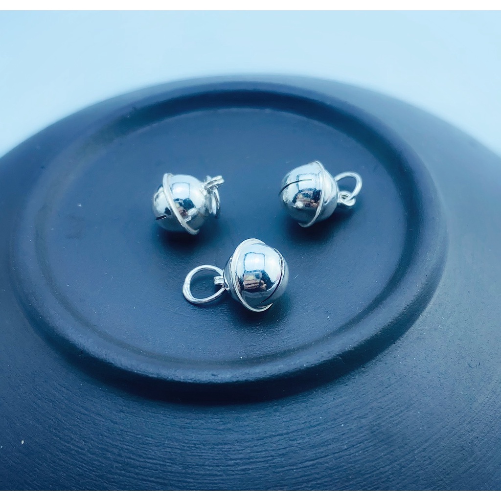 Chuông bạc ta 925 cao cấp 6mm, 8mm, 10mm GẤU SILVER - G0050