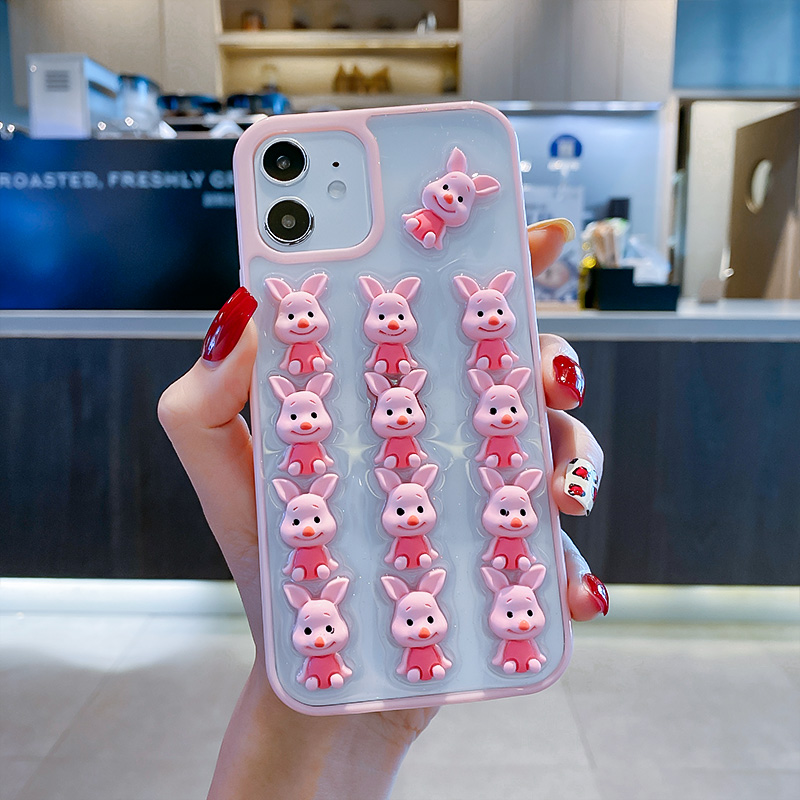 Ốp Lưng Nhựa Tpu Mềm Trong Suốt In Hình Heo 3d Cho Iphone 12 Pro Max / 12mini / 11 Pro Max / X / Xs Max / Xr / 8 / 7 Plus