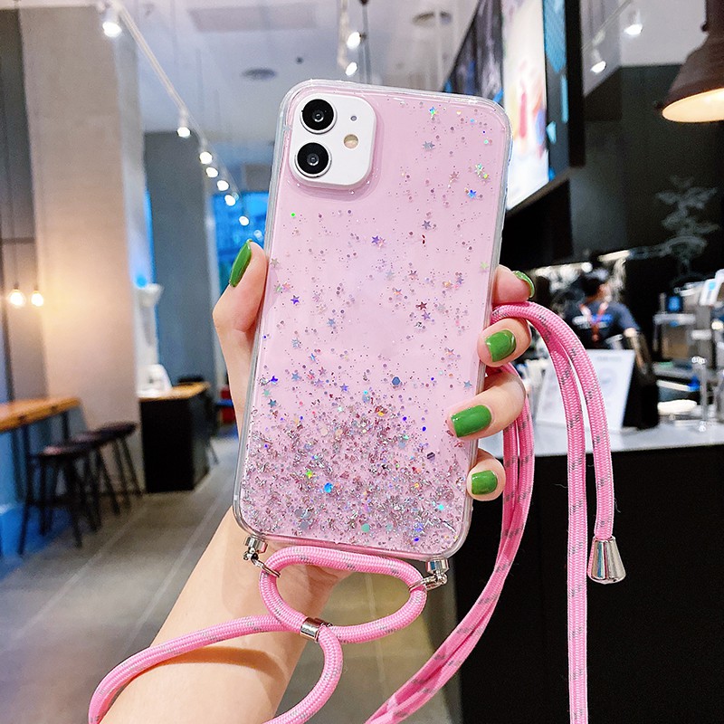 Case for iPhone 12 mini 11 Pro Max 8 7 6 6S Plus X XR XS MAX Girl Casing Bling Glitter Quicksand Cover Phone Case