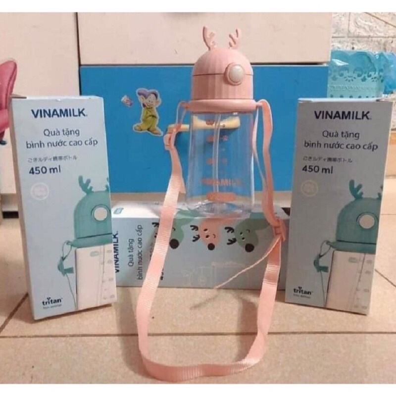 *** Bình nước hươu trẻ em Goki Rudy INOCHI 450ml - Rất đẹp - Hàng Khuyến mãi từ sữa Vinamikl-màu xanh