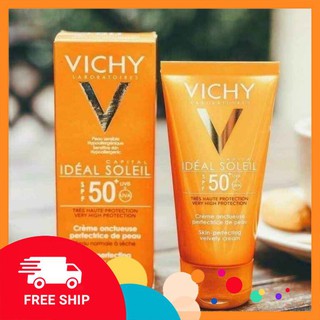 Kem Chống Nắng Vichy [ SALE 50% ] Không Gây Nhờn Rít Không Màu SPF50+ 50ml