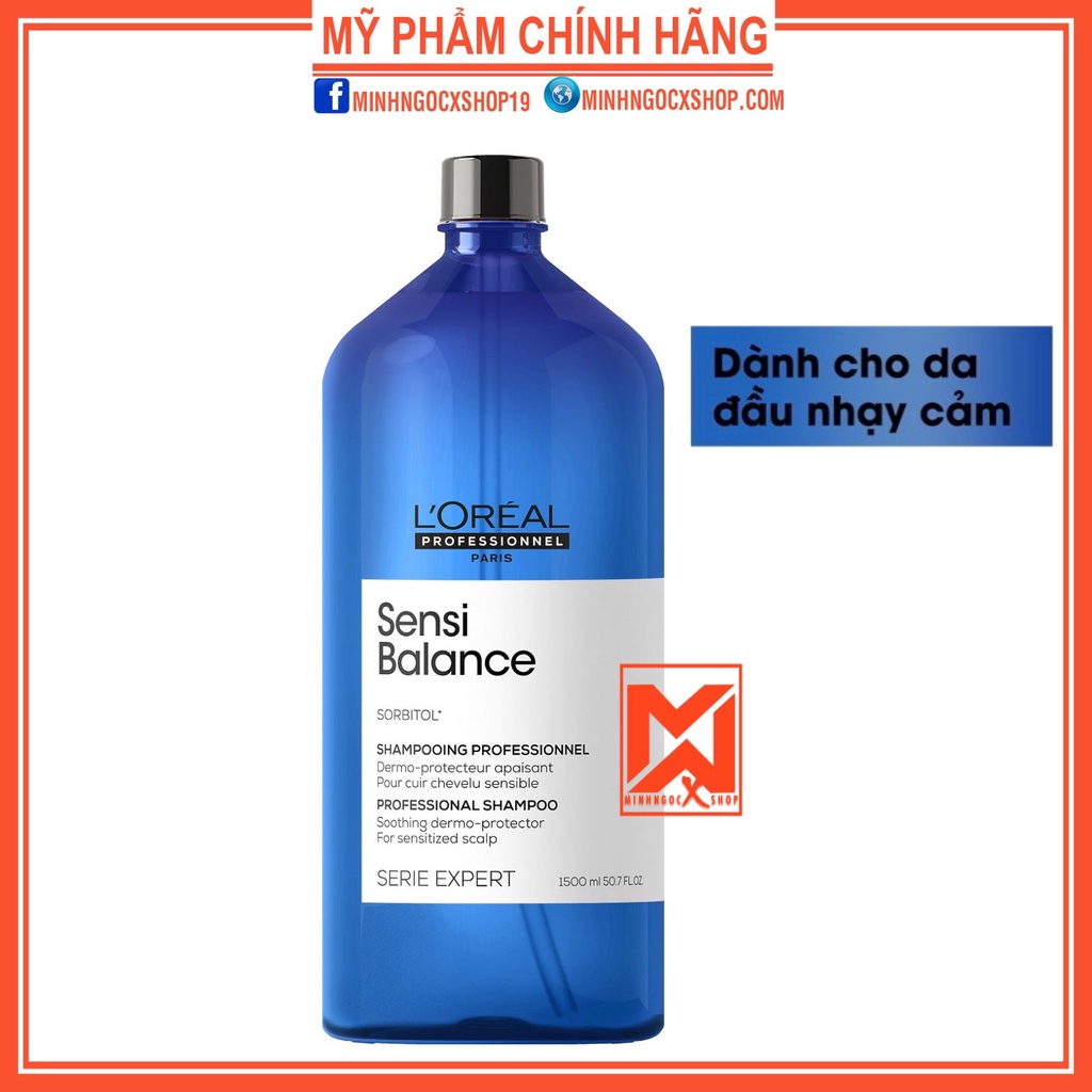 Dầu gội chăm sóc da đầu nhạy cảm Loreal Professionnel Serie Expert Sensibalance 1500ml